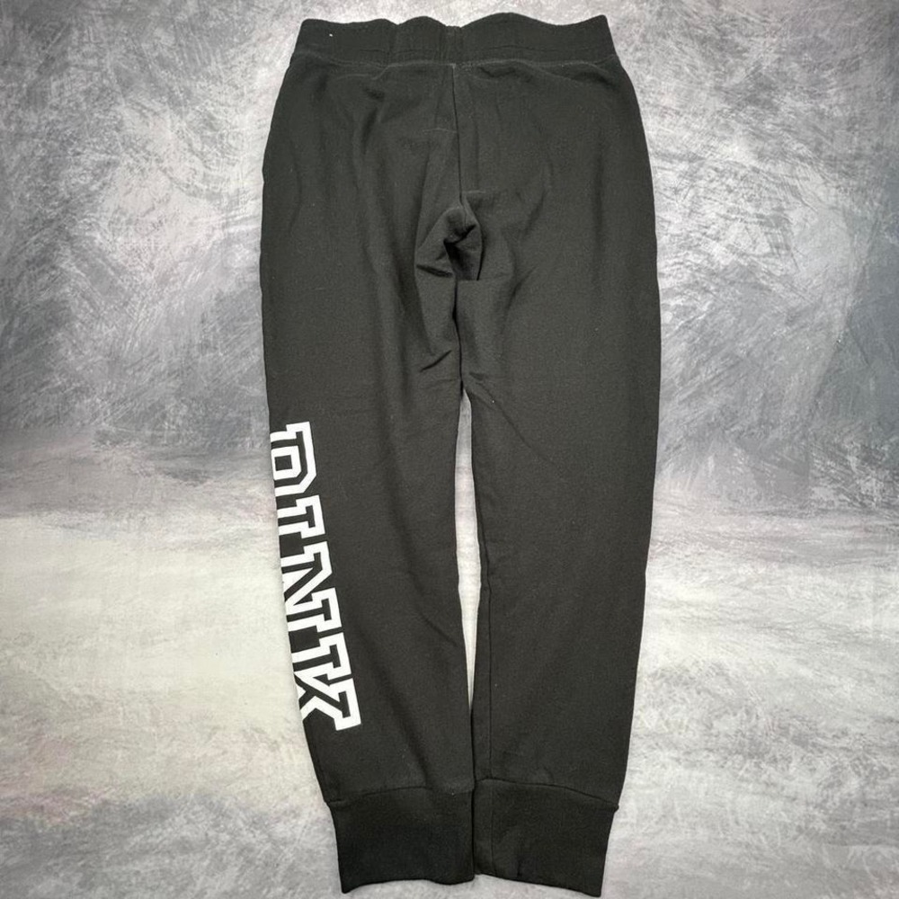 Black Victoria's Secret PINK Sweatpants Bold Leg Graphic Y2K Loungewear M - Picture 4 of 5
